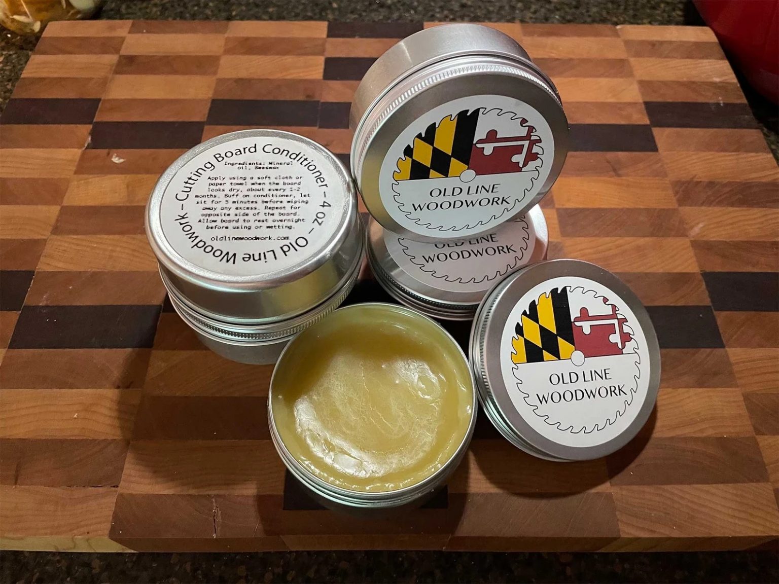 Cutting and Charcuterie Board Conditioner (4 oz) Old Line Woodwork